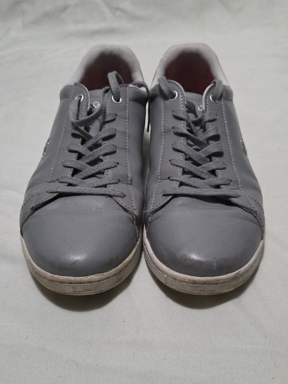 Lacoste Gray Low-Top Lace-Up Sneakers